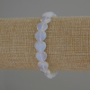 Moonstone Heart Bracelet, 10 x 10 mm diameter, stretchy, 18 cm length