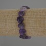Amethyst Heart Bracelet, 12x12 mm diameter, 18 cm stretch