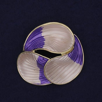 Accent Brooch Pink and Purple 44mm+