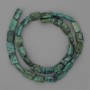 African Turquoise Beads: Rectangles, 12×8 mm, on beading thread, 40 cm long +