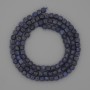 Sapphire beads on thread, faceted cube, diameter 4 mm +-, length 39 cm+