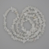 White quartz chip beads 5-12×3-5 mm on thread, length 78 cm+
