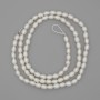 Natural freshwater pearl beads 5x3 mm, length 39 cm on thread