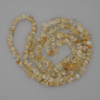 Citrine Nuggets Beads, diameter 6–10×2–5 mm, length 80 cm ± on beading thread