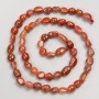 Faceted Carnelian Beads on a Thread, 8–10 mm Diameter, 40 cm Length