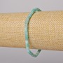 Amazonite bracelet, natural stone, faceted cut, 4x4 mm diameter, 18 cm length (stretch)