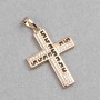 Xuping Pendant Cross 18K Gold Plated with White Crystals, diameter 34×21 mm +