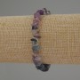 Fluorite natural stone chips bracelet, diameter 7×4 mm, length 18 cm, stretch