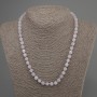 Kunzite Necklace with Faceted Cube Beads, 6mm diameter ±, length 50mm ± with clasp