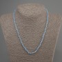 Necklace with natural topaz, faceted cube bead, 4x4 mm diameter, length approx. 50 mm, with clasp