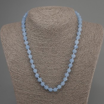 Aquamarine Necklace with Faceted Cubes