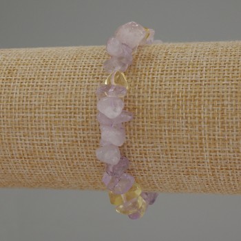 Amethyst Chip Bracelet, diameter 6-12 × 2-5 mm, length 18 cm, stretch bracelet