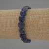 Sodalite Heart Bracelet, 10mm diameter, 18mm length, stretch