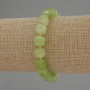 Chrysolite Olivine Faceted Cube Bracelet, 8x8 mm, 3 mm beads, 18 cm stretch