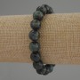 Emerald Fuchsite (Muscovite) Bracelet, Smooth Beads, 10 mm Diameter, 18 cm Length, Stretch
