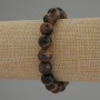 Tiger's Eye Bracelet with Smooth Beads, 10mm Diameter, 18mm Length, Stretch