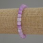 Lavender Amethyst Faceted Cube Bracelet, 7 mm diameter, 18 mm length, stretch