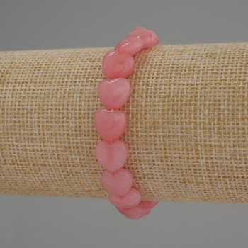 Heart-shaped Tourmaline Bracelet, diameter 10mm ±, length 18mm ± stretch