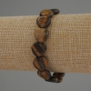 Tiger's Eye Heart Bracelet, bead diameter 12 mm ±, length 18 mm ±, stretch