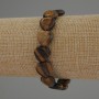 Tiger's Eye Heart Bracelet, bead diameter 12 mm ±, length 18 mm ±, stretch