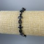 Hematite Bracelet 'Cross', beads 6×8 mm and 10×9 mm, 18 cm long, elastic