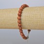 Aventurine Bracelet Golden Sand (synthetic) Smooth Bead, 8mm diameter + -, length 19-24 cm + - (silver clasp)