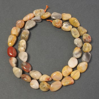 Beads on a Thread, Landscape Jasper, Faceted, 10-12×8 mm, length 39 cm