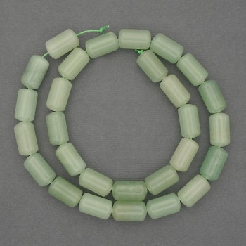 Natural nephrite cylindrical beads, diameter 14×8 mm, length 39 cm