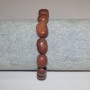Bracelet of natural aventurine 'Golden Sand' barrel beads on elastic 10x14mm, circumference 18 cm