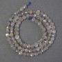 Labradorite Beads, Faceted Cube, 4x4 mm, on Thread, Length 39 cm ±