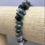 Bracelet with Moss Agate, Natural Stone