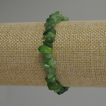 Toned Quartz Chip Bracelet, diameter 7-10x3-5 mm, length 18 cm, stretch