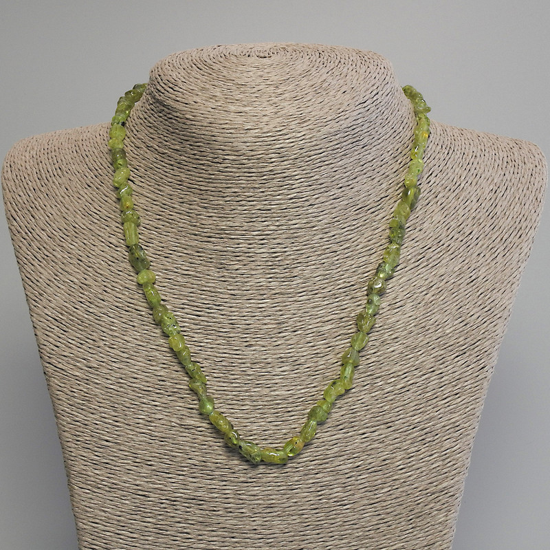 Chrysoprase Faceted Rondelle Necklace, diameter 5-8×6 mm, length 45 cm ± with clasp