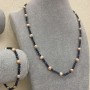 Set of Peach Freshwater Pearls and Sapphires