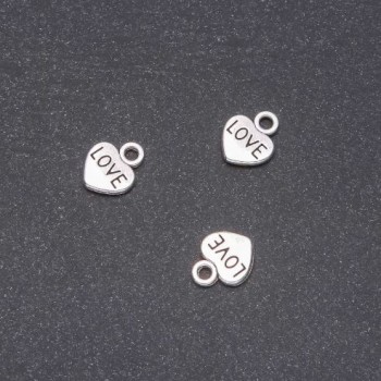 Pendant findings Love 10×12mm, pack 20g, ±30 pcs