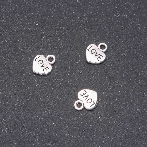 Pendant findings Love 10×12mm, pack 20g, ±30 pcs