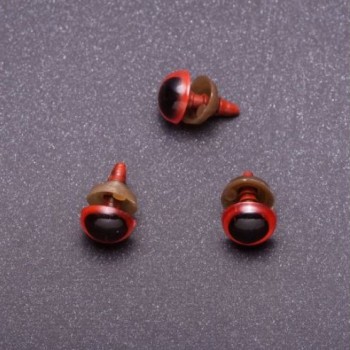 Findings 'Lifelike Eyes' red, 10 mm diameter, 50 pairs per pack