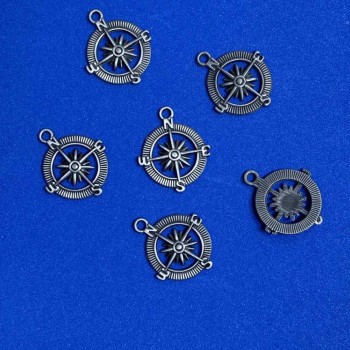 Pendant Steering Wheel hardware, diameter 25×28 mm ±, packaging 23 pcs ±, 20 g gray color