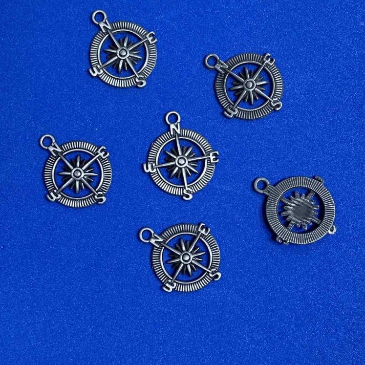 Pendant Steering Wheel hardware, diameter 25×28 mm ±, packaging 23 pcs ±, 20 g gray color