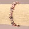 Rhodonite chip bracelet on elastic, 6-8 mm