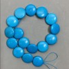 Turquoise Coin Beads, 24mm Diameter, 39cm Length +/-