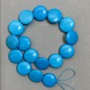 Turquoise Coin Beads, 24mm Diameter, 39cm Length +/-