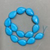 Turquoise pressed teardrop beads, diameter 28x19 mm, length 40 cm +-