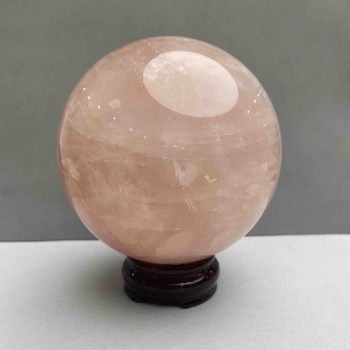 Pink Quartz decorative sphere, diameter 10.6 cm, weight 1934 g, price per unit