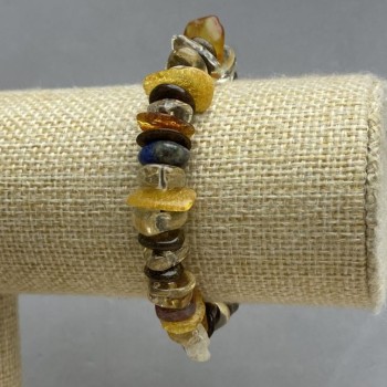 Bracelet 'Assortment Crumbs' 8-14×3-5 mm ±, length 18 cm (stretch)