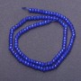 Beads 'Lazurite' (man-made) translucent ultramarine on a thread, faceted rondelle, diameter 4x3 mm, length 35 cm