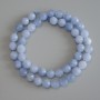Aquamarine beads, faceted round, 8 mm diameter, 37 cm length on thread