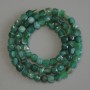 Faceted agate cube beads 5x5 mm ± on a thread, length 37 cm+