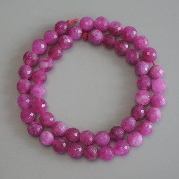 Tourmaline Beads, Faceted Round 8mm+, on Thread, Length 38 cm+