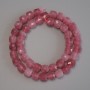 Faceted cube tourmaline beads, 9x9 mm, on a strand, length approximately 37 cm